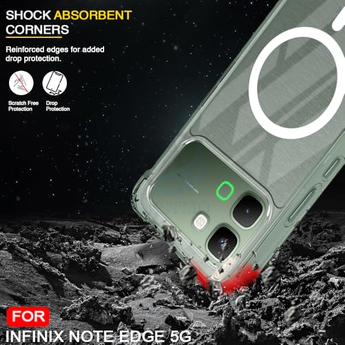 Image of AESTMO Clear Back Cover for Infinix Note Edge 5G | 360 Protection | Transparent Back Cover for Infinix Note Edge 5G (PC + TPU, Compatible with MagSafe Accessories, Transparent Bumper)