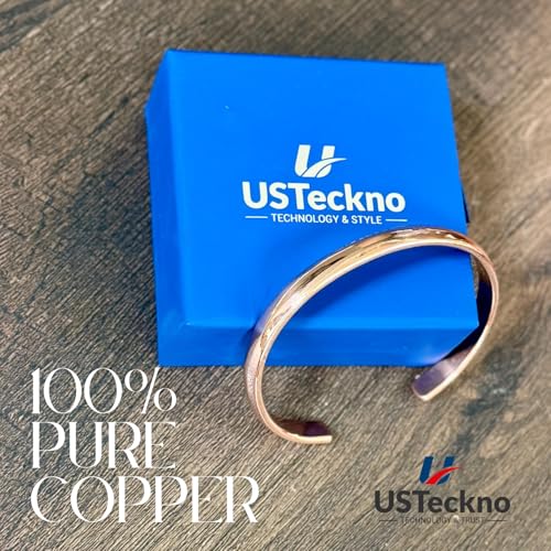 Hand Forged 100% Pure Copper Bracelet. Made with Solid High Gauge Copper and Health benefits. Enhance your well-being in style…2
