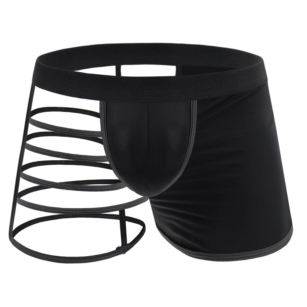 Culotte érotique Homme En Dentelle Mesh Transparente - Taille Haute, Respirante, Avec Poche Avant, Pour Occasions Spéciales