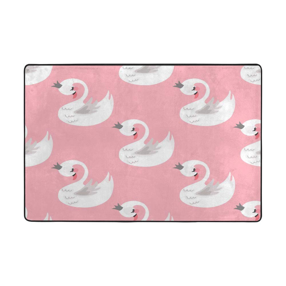 Grand tapis de sol intérieur de qualité supérieure motif cygne