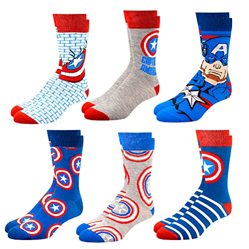 Marvel Legends Socks - 6-Pack for Men & Boys
