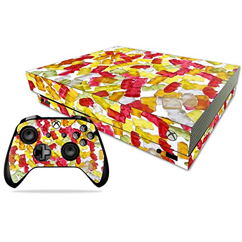 MightySkins Skin Compatible with Microsoft Xbox One X - Gummy Bears | Protective, Durable, and Unique Vinyl Decal wrap Cover | Easy to Apply, Remove, and Change Styles | Made in The USA