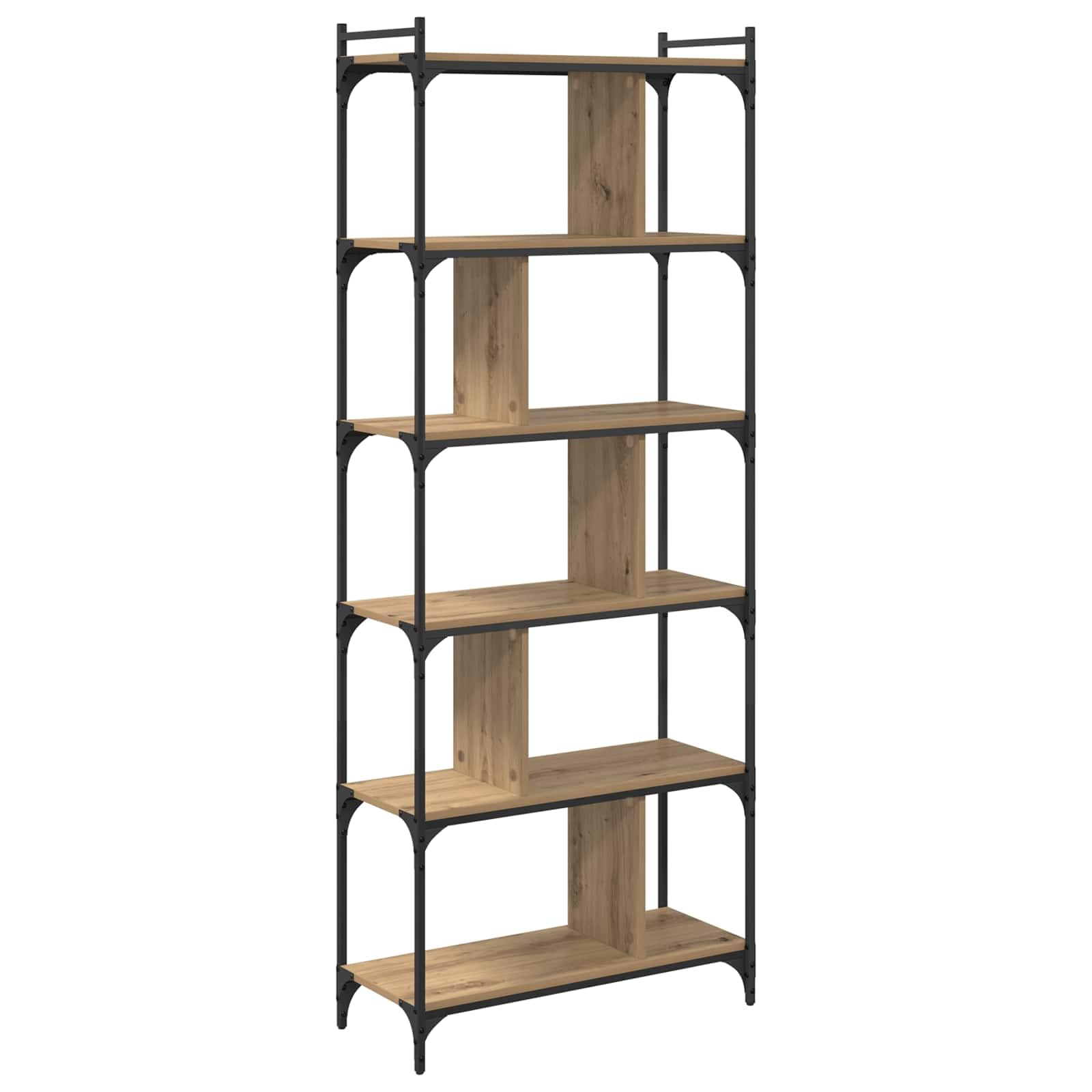 Generisch Bücherregal Artisan-Eiche 76 x 32 x 192 cm Holzwerkstoff,Möbel,Regalsysteme,Bücherregale Bücherschränke-882170
