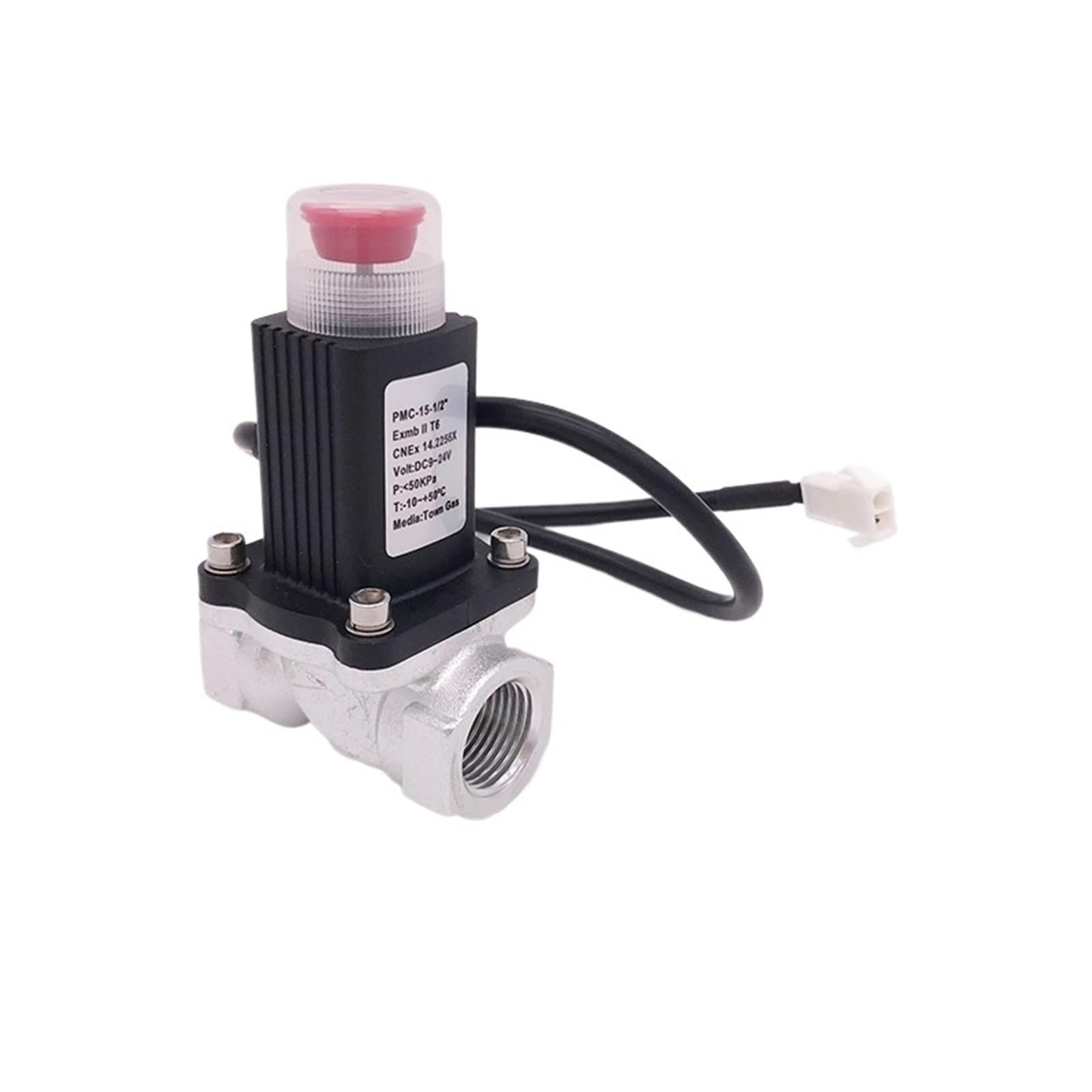 Vanne d'arrêt d'urgence gaz DN25 en alliage d'aluminium haute résistance à commande 12V