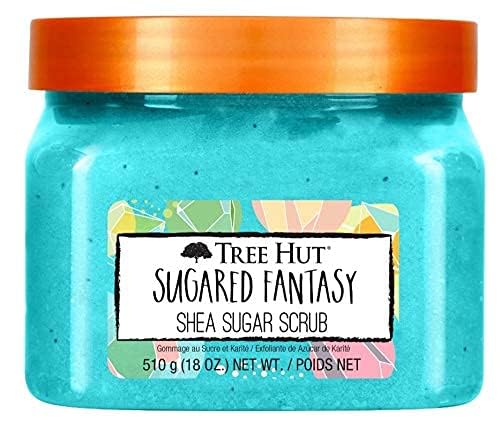 Tree Hut Sugared Fantasy Shea Sugar Scrub | Esfoliante corporal esfoliante remove a pele morta e sec