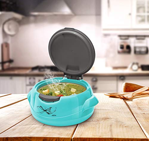 Milton Microwow One Touch 1500 Insulated Inner Steel Casserole, 1340 ml, Blue