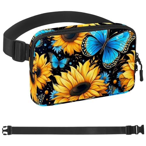 Riñonera para senderismo y running con diseño de mariposa