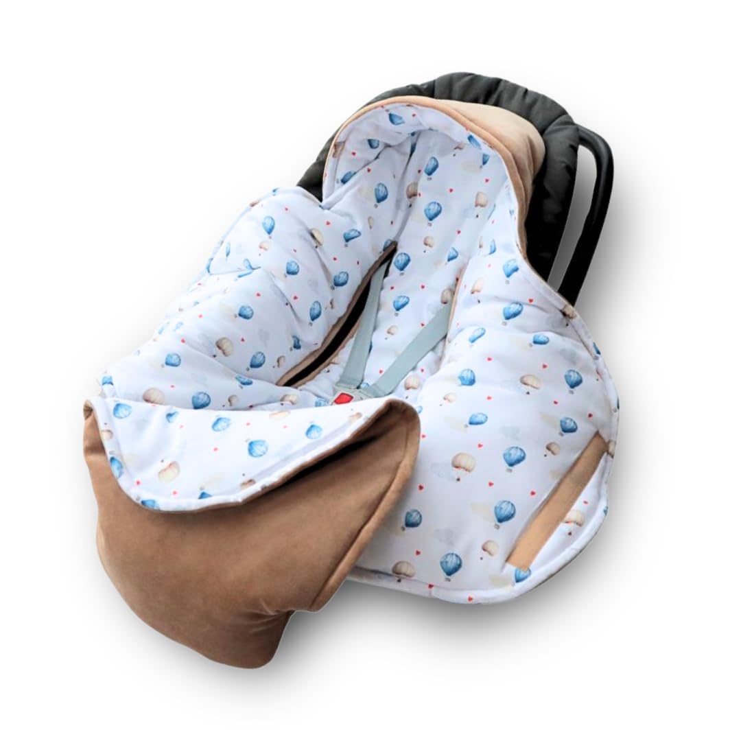 Copertina per ovetto passeggino, coperta in velluto di bambù per seggiolino auto, passeggino e vasca. Coperta universale per seggiolino auto per passeggino (ove in The Sky)