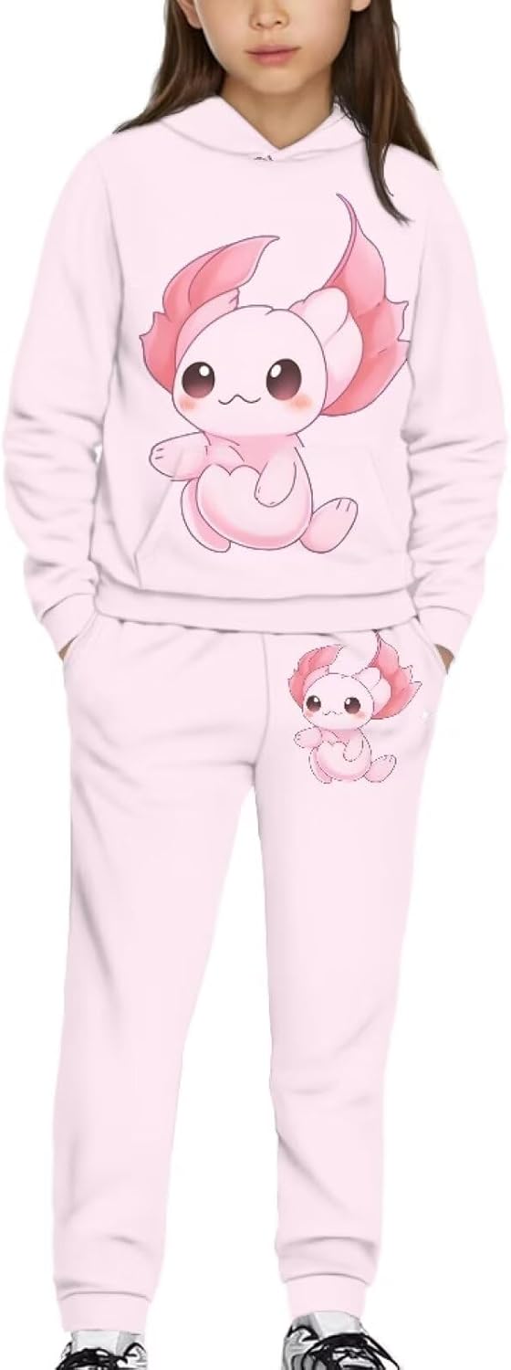 Girls' Tracksuits 2 Piece Pullover Sweatshirt Tops and Jpgger Pants with Pockets Casual Fall Winter Outerwear