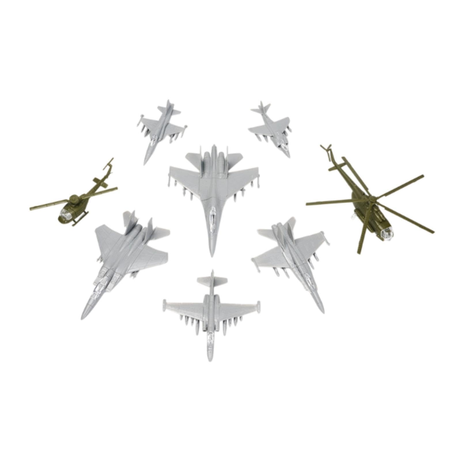 Luwecf Set of 8 Miniature Aircraft :144 Scale Airplane Decor, style A