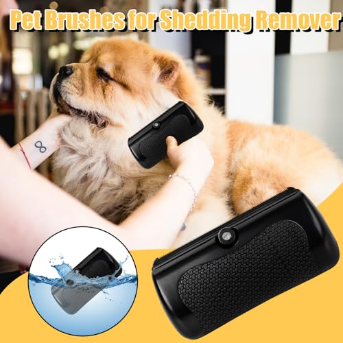 Fellwunder Bürste Hund, Hundebürste Kurzhaar, Fellbürste für Hunde, Effektive Haarentfernung für Kurzhaarhunde, Ideal für Reisen und tägliche Pflege Wunderbürste, Größe 146 mm x 68 mm x 35 mm