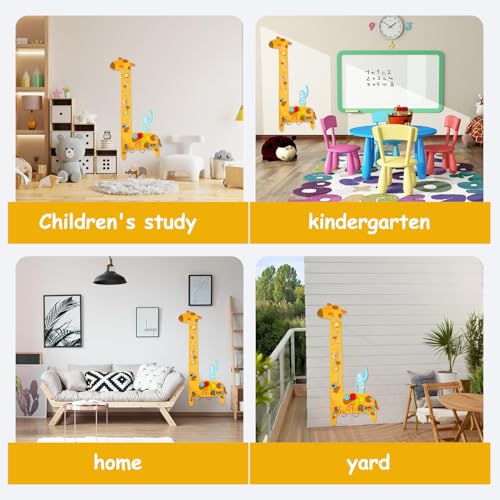 Image of Dollox Giraffe Activity Wooden Wall Panels, 7-in-1 Toddler Multifunctional Busy Board Sensory, Interactive Educational Toy Montessori Wall Decor Preschool Toy for Daycare Activity Center Livingroom