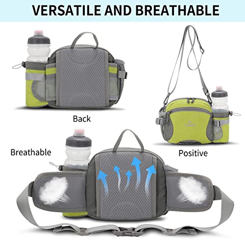 Peicees-Hiking-Fanny-Pack-Large-Waist-Bag-for-Men-Women-with-Bottle-Holder-Water-Resistant-Lumbar-Pack-for-Hiking-Camping-Fishing-Outdoor-Bottle-Not-Included