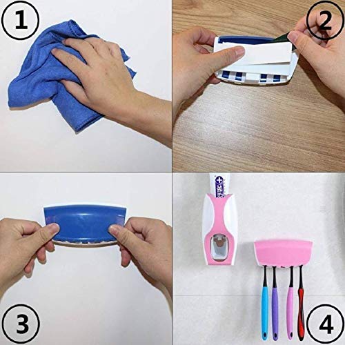 TOPHAVEN Toothpaste Dispenser Squeezer with Toothbrush Holder 2