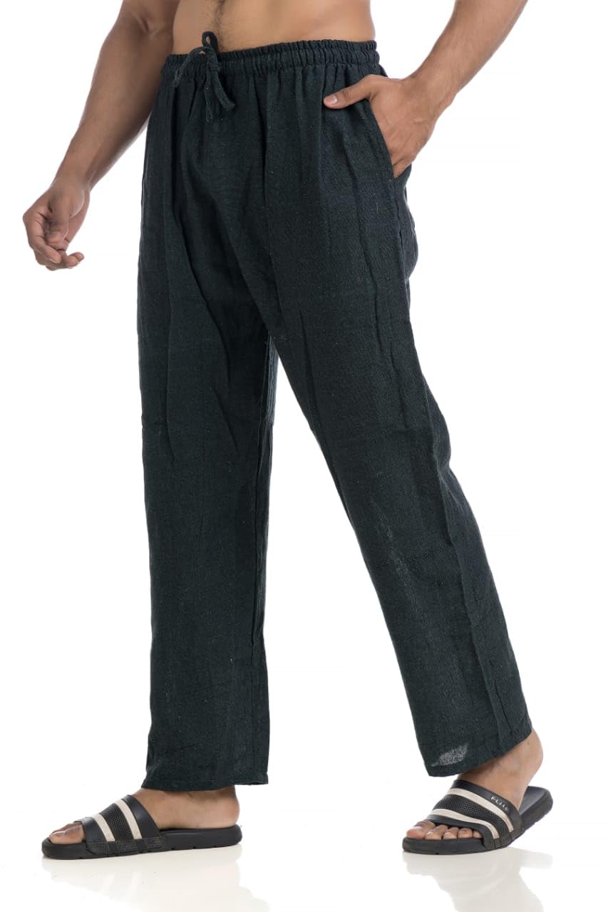 HALLUCINATIONPure Cotton Pyjama for Men, Soft Eco-Friendly One Size for Waist 28 to 34 inches, Casual Lounge Wear Pure Cotton Pajama Pant