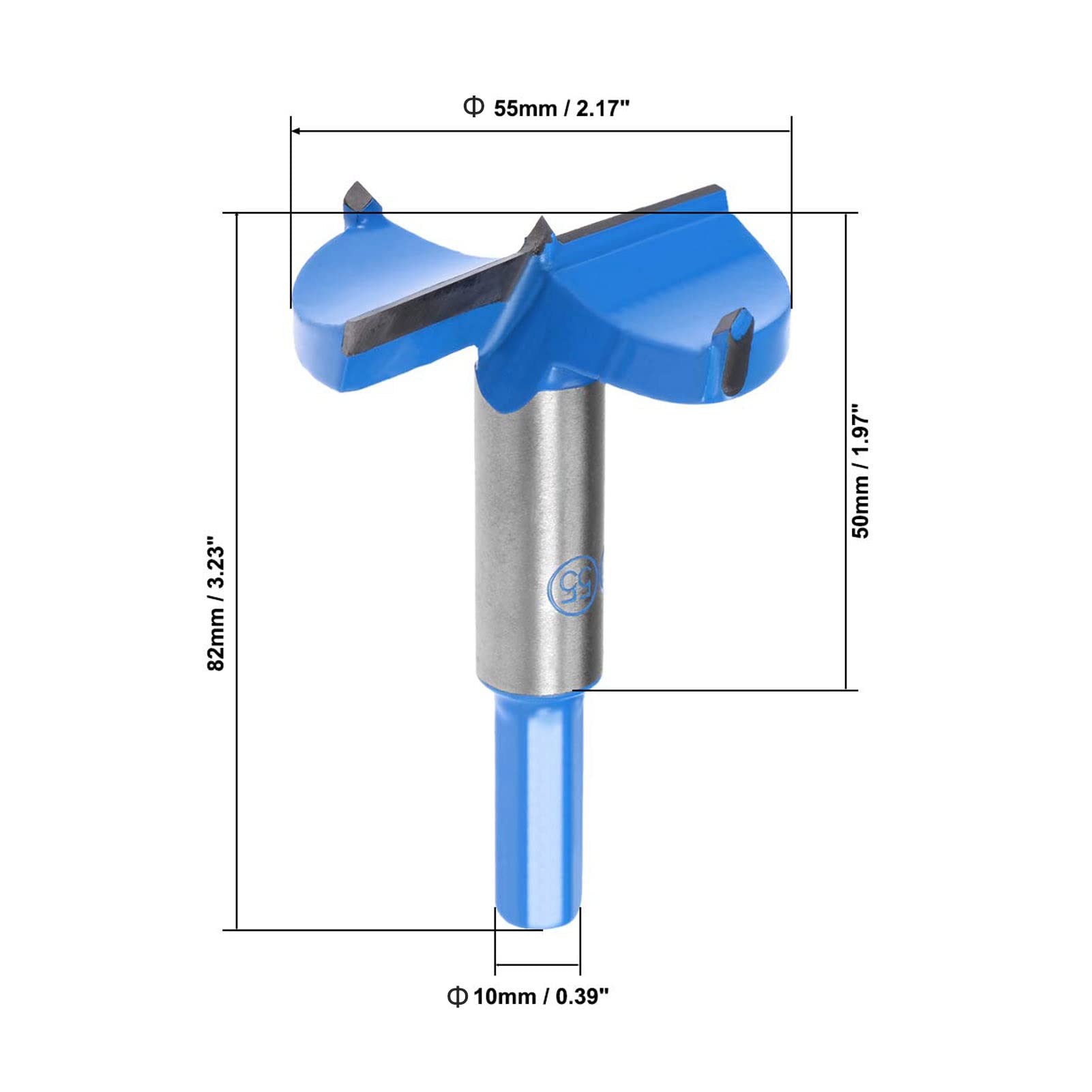 MACHSWON Forstner Drill Bits Tungsten Carbide Wood Hole Saw Opener Positioning Drill Bit 55mm Woodworking Hinge Drilling Bit Cutter - Image 2