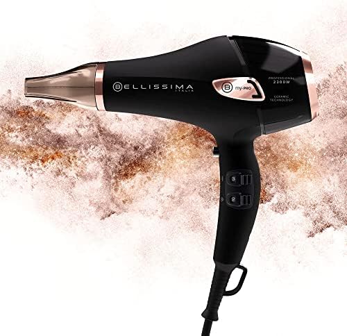 Imetec SECADOR BELLISSIMA 2300W AC CALOR CERAMICO DIFUSOR Y BOQUILLA PROFESIONAL 8 COMBINACIONES DE FLUJO DE AIREJP20, nero/rosa (11665)