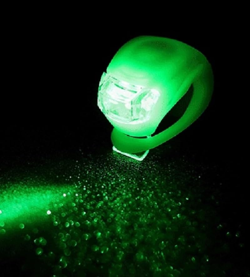 8 Stück wasserdichte LED Kinderwagen Lichter mit heller Beleuchtung, Mehrzweck Warnlicht für Kinderwagen Scooter Roller Outdoor Läufer (Grün Gelb 1)