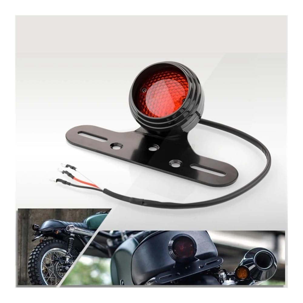 lampada stop moto Fanale Posteriore Per Moto, Luce Freno Con Supporto Targa, Luce Di Marcia Integrata, Fanale Posteriore A LED Universale Con Supporto