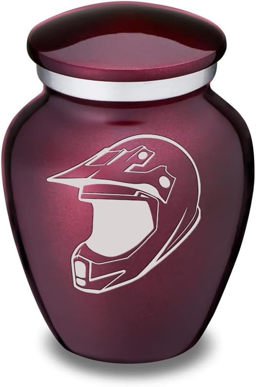 Geturns Embrace Keepsake Dirtbike Cremation Urns for Human Ashes I Cherry Purple Funeral Urn for Men and Women I 3.5 lbs