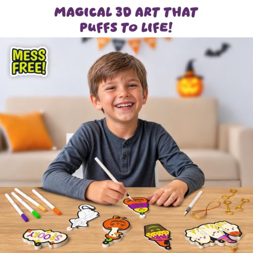 Image of Skillmatics Halloween Aqua Puffs - 3D Art Kit, Paint By Number Kit