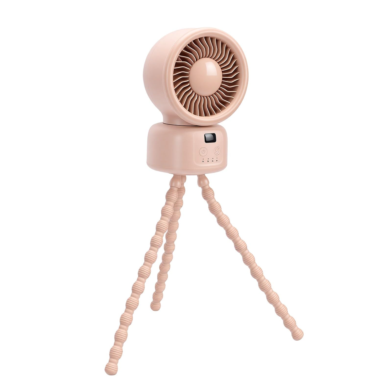 Diyeeni Ventilador para Cochecito de bebé con Batería de 9000 MAh, Ventilador con Clip Recargable, Trípode Flexible Oscilante de 360 ​​grados, de Escritorio Portátil Silencioso para Acampar Al Aire