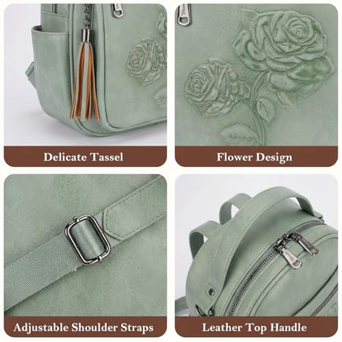 Image of Mini Backpack Purse for Women,Vegan Leather Small Backpack for Daily | Embossed Lightweight Water-Resistance Travel Mini Fashion Daypack Bag,Ladies Casual Backpack Purse Gift Choice for Women