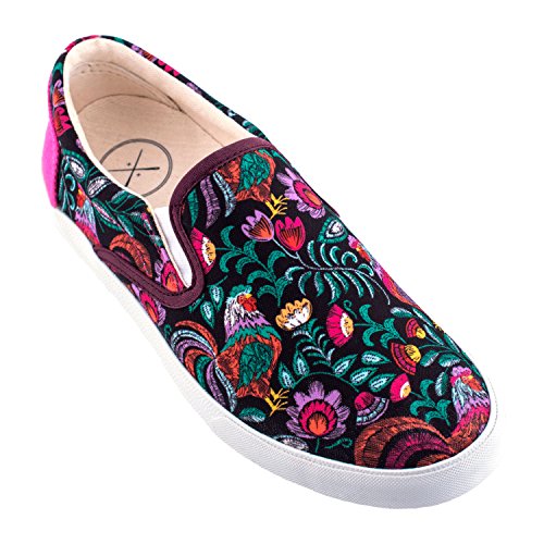 Inkkas - Rooster Slip On Sneaker Canvas Sneaker - Handcrafted Artisan Women's & Men's Casual Shoes