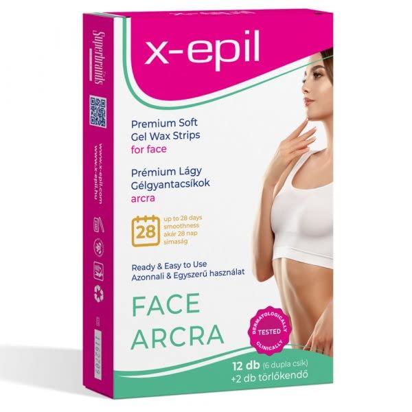X-Epil - Soft Gel Wax Strips - 20 count - Hypoallergenic Hair Removal Solution for Sensitive Skin – For Easy & Fast Results, Effective on Thick and thin hair (Sensitive Skin)