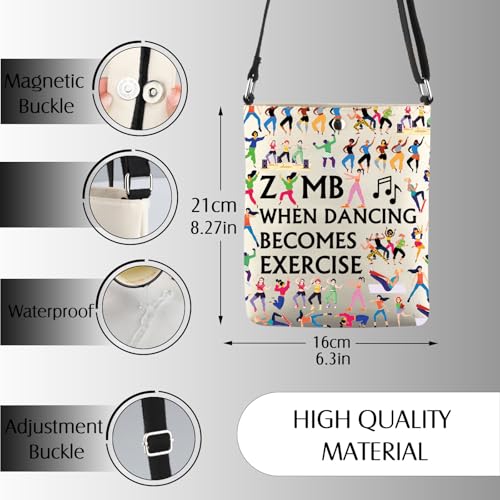 Image of Zumba Dance Gift Zumba When Dancing Becomes Exercise Crossbody Bag Zumba Lover Gift