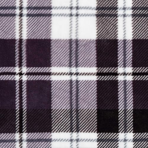 Image of Eddie Bauer - Throw Blanket, Ultra-Soft Plush Bedding with Faux Shearling Reverse, Blanket for Couch & Bed (Trailhead Plaid Purple, 50 inch x 60 inch)