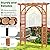 Giantex 85inch Wooden Garden Arch Wedding Arch for Ceremony, Garden Arbor Trellis for Climbing Plants Vines, Easy Assembly, Outdoor Flower Arches Wedding Arbor for Bridal Party