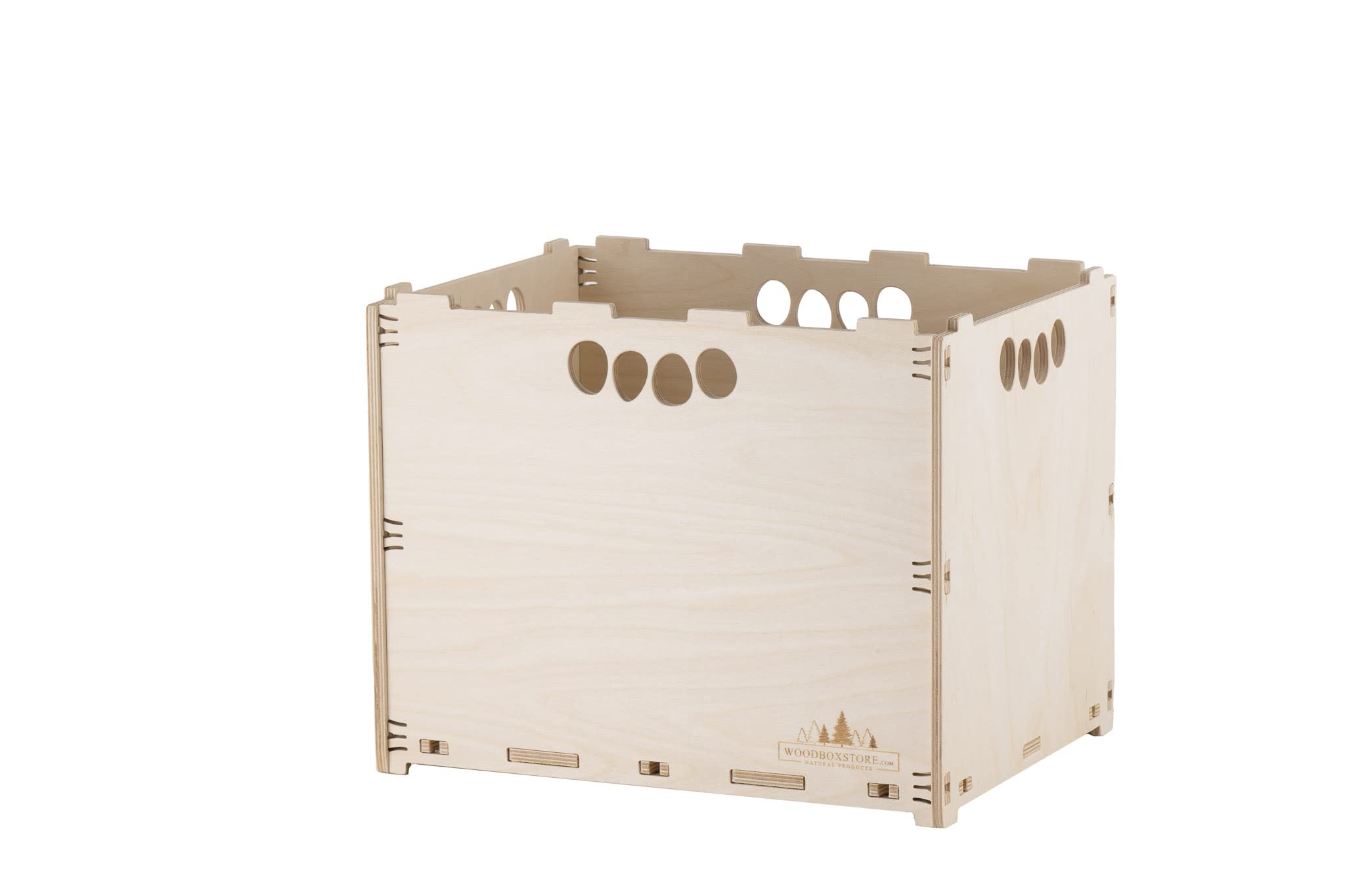 Hochbelastbar Werkzeugbox aus Holz Holzkiste Naturbelassen 40x30x32cm 30 Liter mit Deckel Aufbewahrungsbox