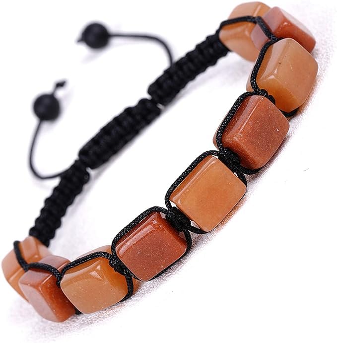 THE MEN THING MOSAIC SQUARE - Beads Bracelet with Natural Stone - Adjustable Bracelet for Men & Boys (B0D1R5Y7HP) Amazon Price History, Amazon Price Tracker
