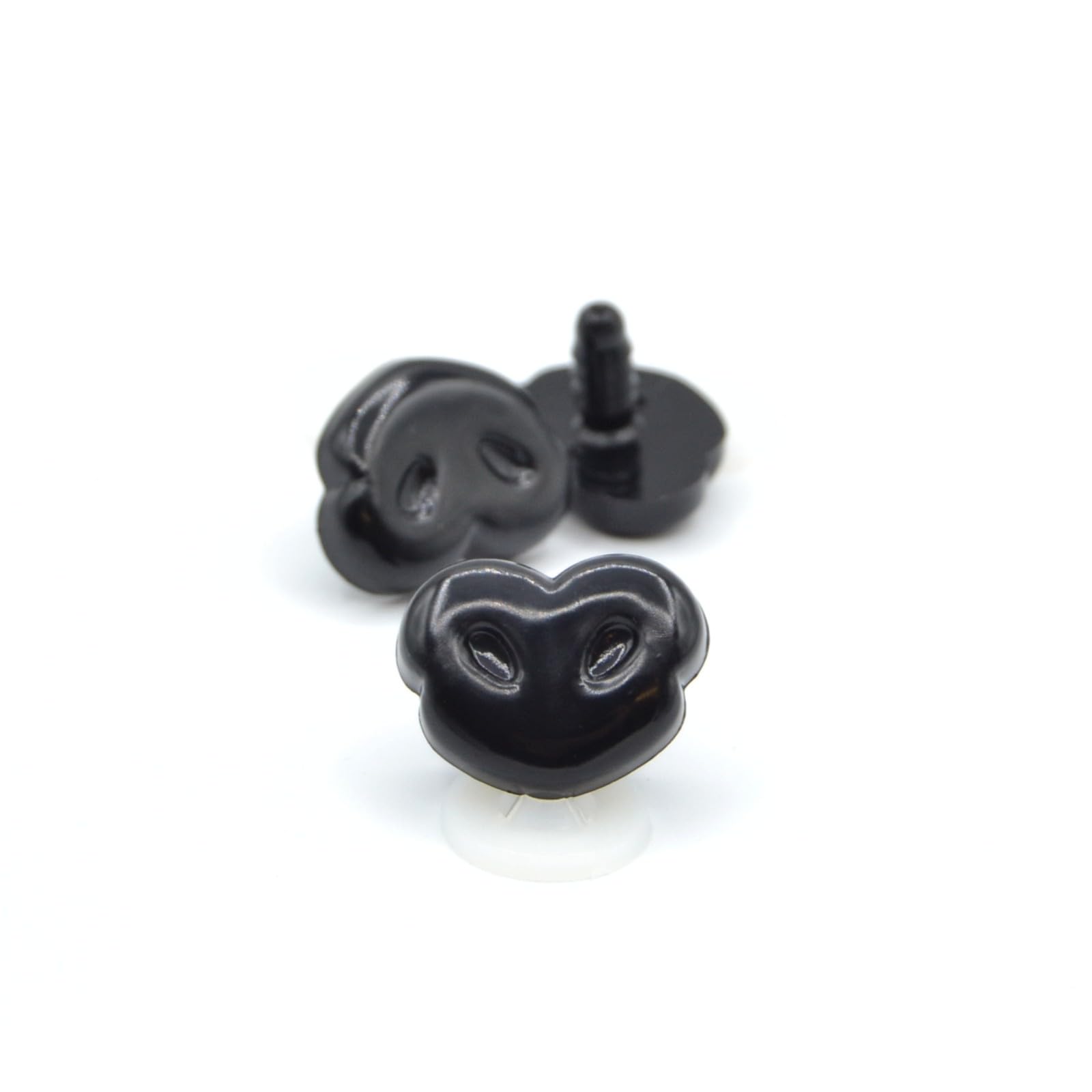 celloexpress Black Animal Noses 30mm x 24mm Plastic Backs - Teddy Bear & Soft Toy Making Detailed Nose - Pack of 3