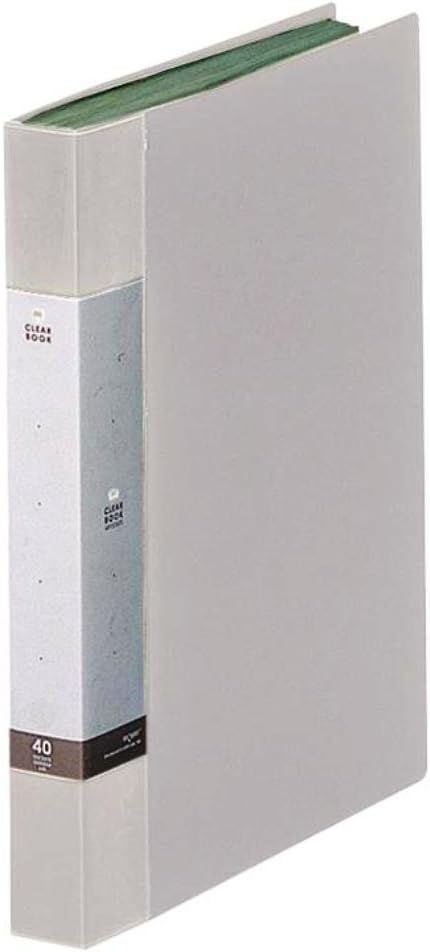 Lihit Lab G3202-0 Clear Book, A4, 40 Pockets, White