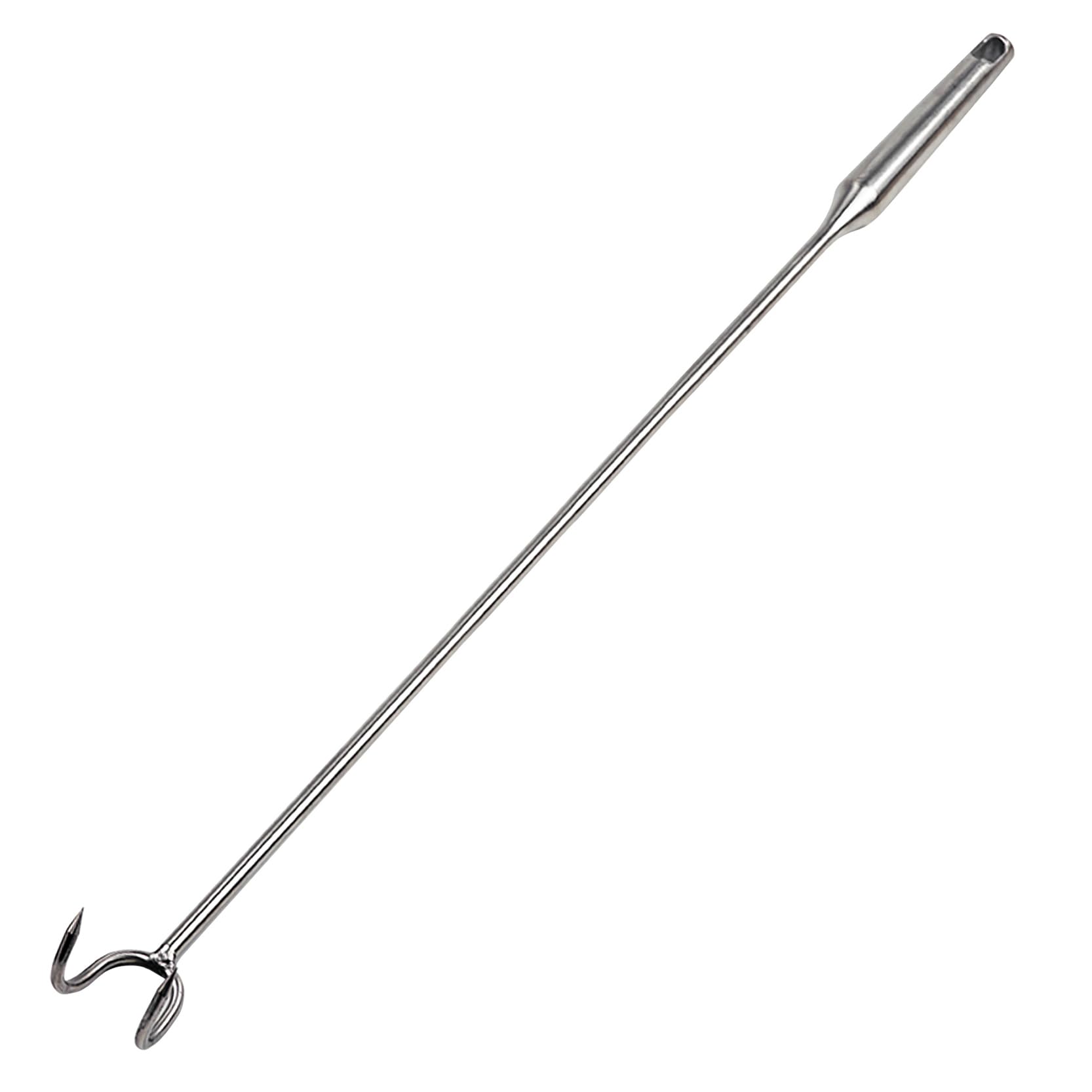 UPTALY 1 pcs 27.6 inch Pigtail Food Flipper, with Double Hooks, Thickened SUS430 Stainless Steel, Extra Long Meat Turner, Heavy Duty Barbecue Meat Hooks, Large Sized Turkey Fryer Hook โ image 1