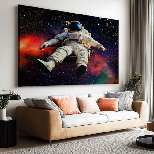 Lienzo de astronauta ideal para modernizar el salón o dormitorio infantil