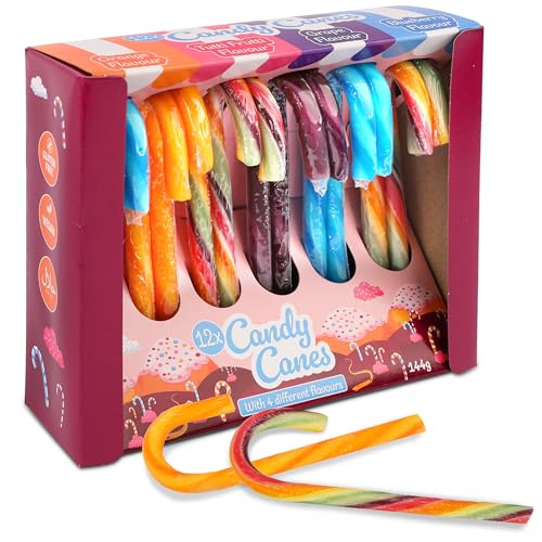 Becky´s Candy Canes Zuckerstangen - 12er Set bunt, 12 cm - Orange,...