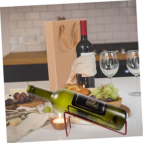 Soporte de botellas de vino metálico moderno 2 piezas miniatura 2