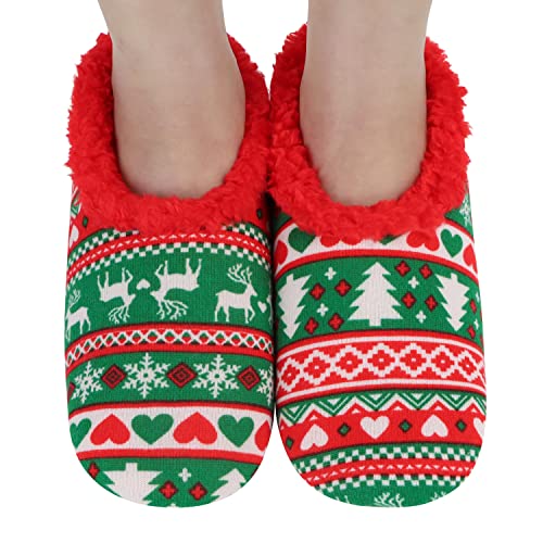 Snoozies Women's Xmas Jacquard Slippers!3