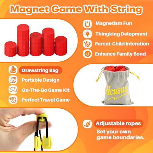 Image of Magnet Game, Magnetic Game Chess Board Games for Kids 8-12, Magnet Game with String for Family Games Night, Fidget Toy for Kids and Adult, 2 Player Game (Magnetic Game with String)