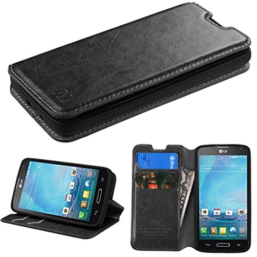MyBat MyJacket Wallet Case with Tray for LG Optimus L90 - Retail Packaging - Black