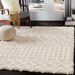 Livabliss Hapsburg Moroccan Shag Area Rug, 5’3″ x 7’3″, Beige