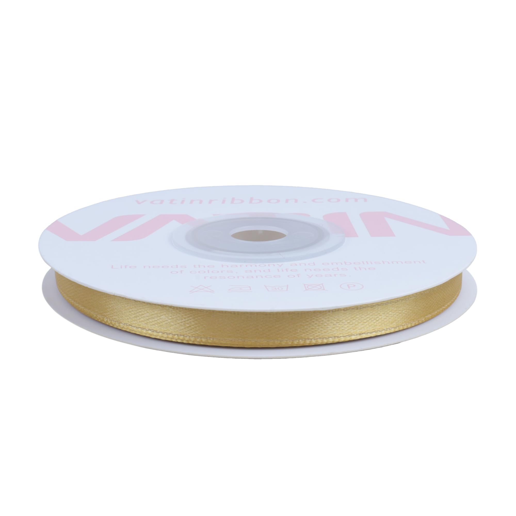 VATIN Gold Satin Ribbon Polyester 6mm X 23m(25 Yards) Craft Fabric Ribbon Perfect for Gift Wrapping,Hair Bow,Party Balloon Trimming - Image 4