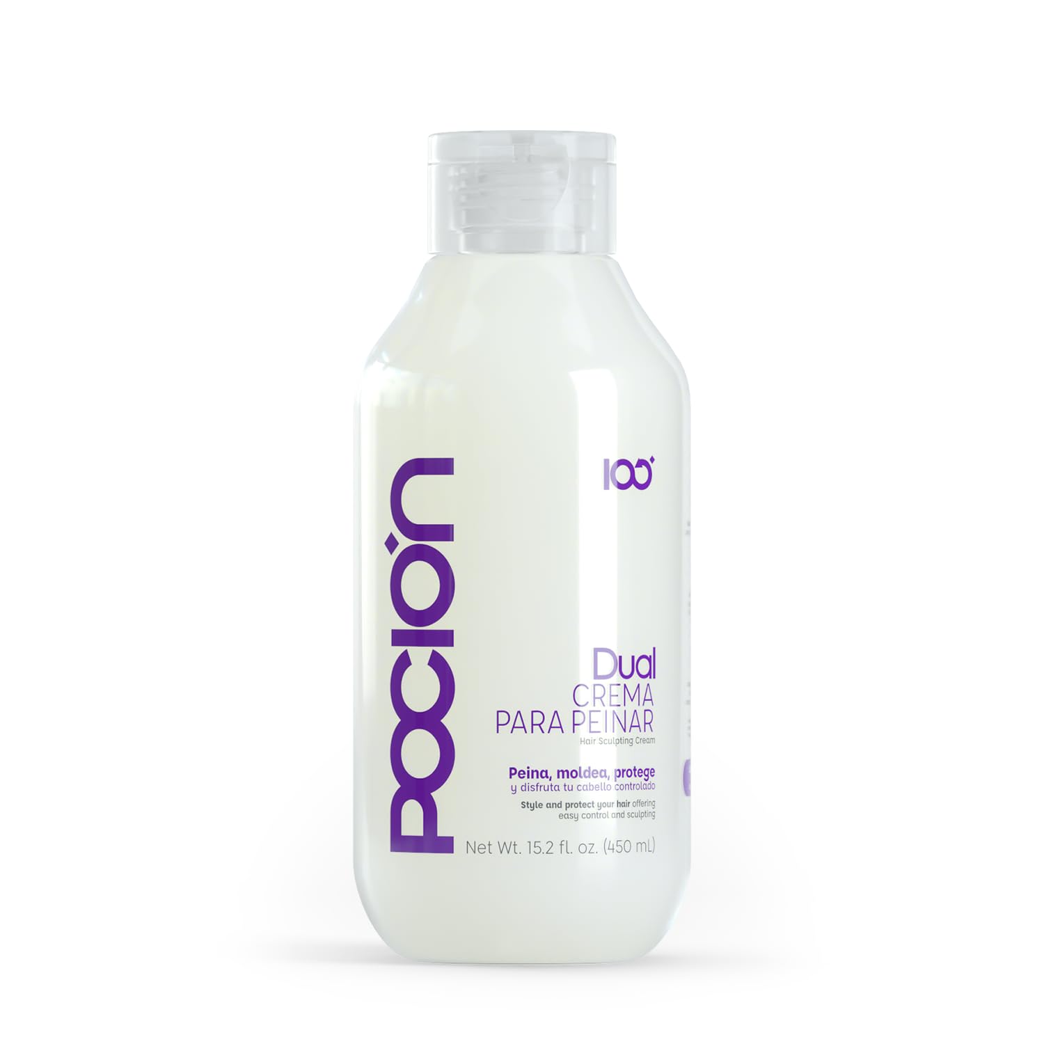 La Pocion Crema Peinar DUAL Leave-In Conditioner - 15.2 Fl Oz (450ml) | Dual-Action Detangling & Shaping Cream | Nourishes, Protects, and Tames Frizz Without Weighing Hair Down