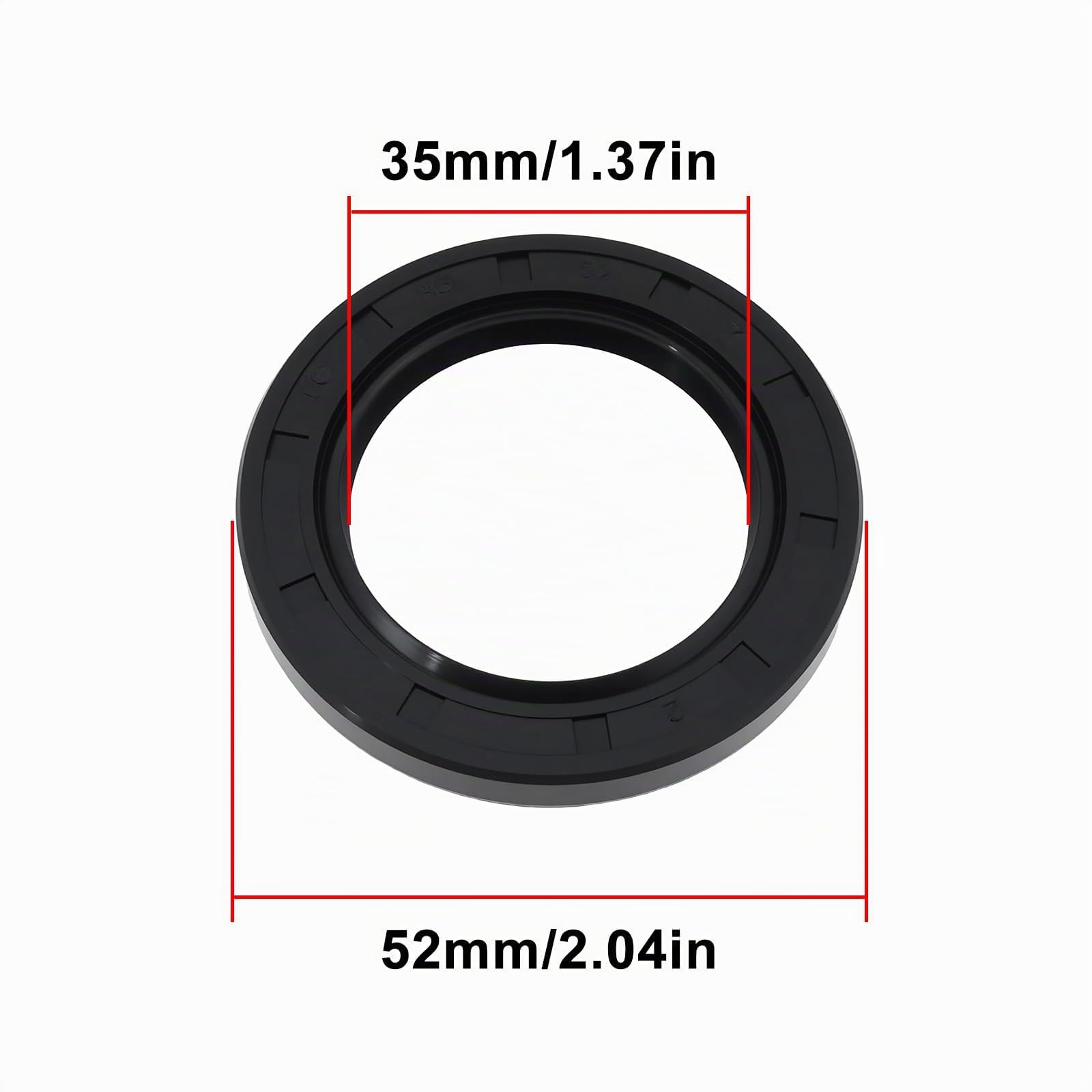 OTOTEC Lot de 2 bagues d'étanchéité à double lèvre en caoutchouc nitrile 35 x 52 x 7 mm pour roulement de machine pneumatique hydraulique