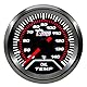 ETOPARS Universelle Auto Öltemperaturanzeige 2Zoll 52mm Auto Öltemperatur Messgerät 40-140 Celsius Öl Temperatur Zeiger Anzeige Öltemp Weiß Lichtanzeige Instrument Rauchtönung Len