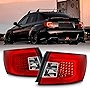 AKKON - [2019 Upgrade LED]For 08-11 Subaru Impreza/WRX Taillights With Red Bar Housing - Red Chrome