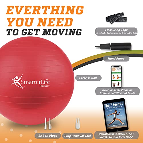 Smarterlife Products SLP-EB210 Smarterlife Workout Exercise Ball For Fitness, Yoga, Balance thumb #6
